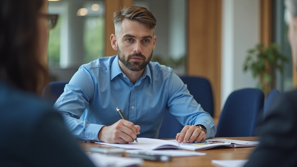 Профессионал делает заметки на деловой встрече