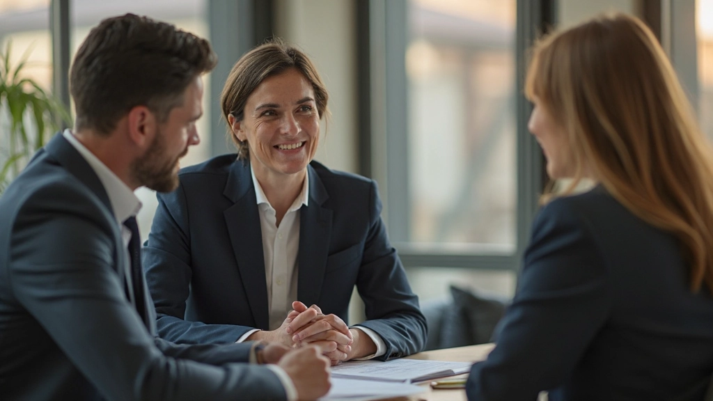 Специалист проводит консультацию по развитию карьеры с коллегой
